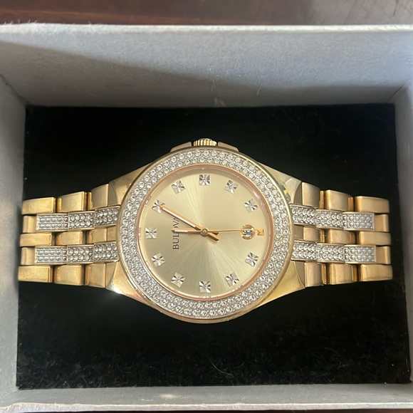 Bulova Other - Bulova Men’s Gold Stainless Steel Diamond Watch